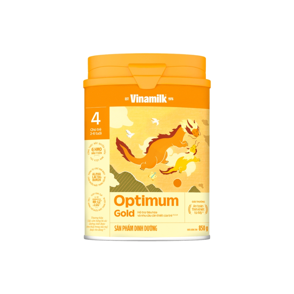Optimum Gold 4 lon 850g bé từ 2-6 tuổi