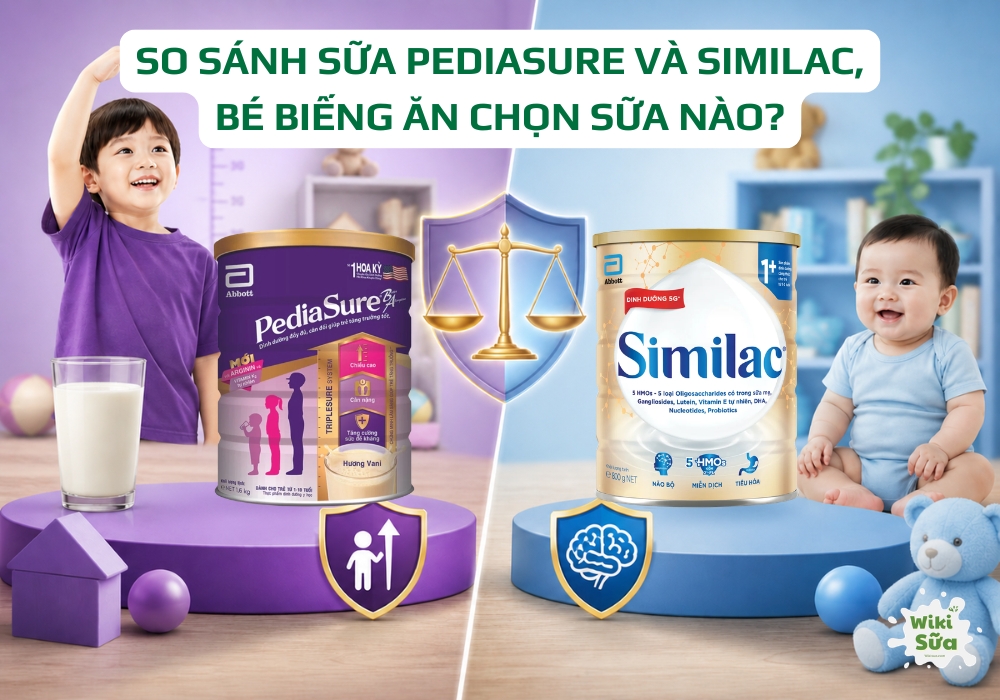 so sánh sữa pediasure và similac