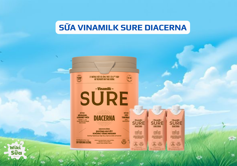 Sữa Vinamilk Sure Diacerna - giải pháp chuyên biệt cho bệnh nhân tiểu đường
